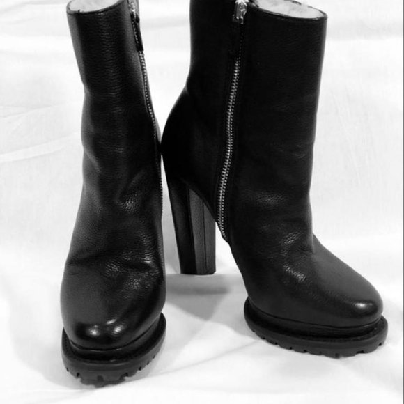 Black Holden Platform Boots/Booties - Picture 1 of 4